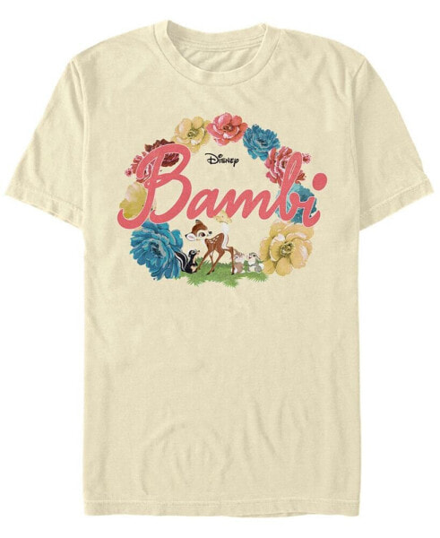 Men's Bambi Bambi Flowers Short Sleeve T-shirt