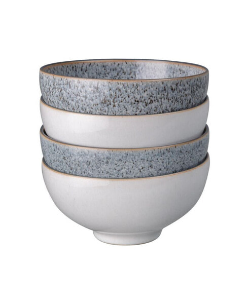 Studio Craft Grey/White 4 Piece Rice Bowl Set