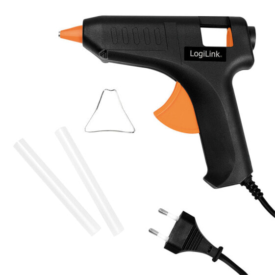LogiLink WZ0051 - Hot glue gun - Black,Orange - 8 g/min - 3 s - 1.12 cm - 10 cm