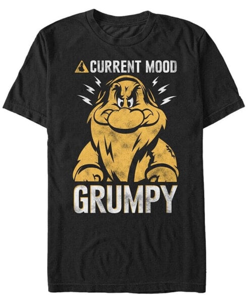 Disney Men's Snow White Grumpy Dwarf Current Mood, Short Sleeve T-Shirt