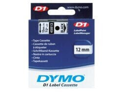 Dymo D1 Schriftband 12 mm x 7 m schwarz auf weiß 45013 - Labels