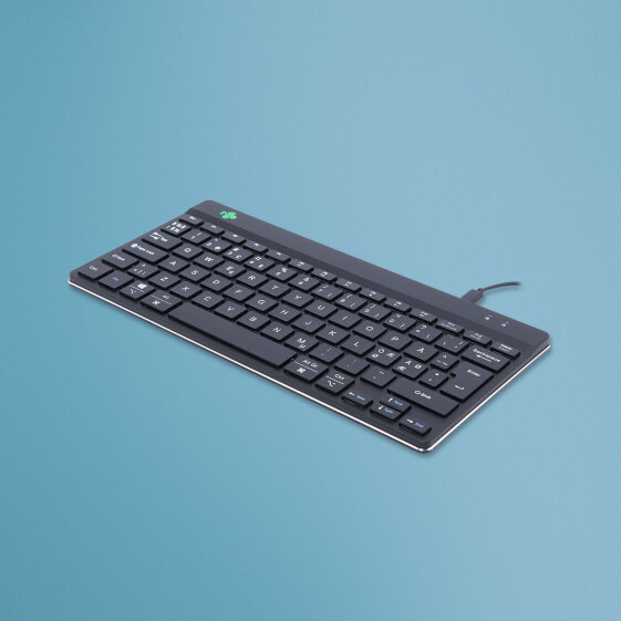 R-Go Compact Break R-Go ergonomic keyboard QWERTY (ND) - wired - black - Mini - Wired - USB - QWERTY - Black