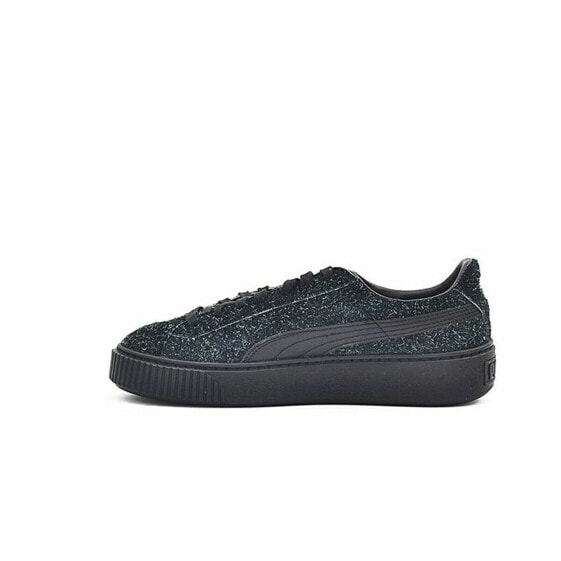 Женские спортивные кроссовки Puma Suede Platform Eletal Чёрный