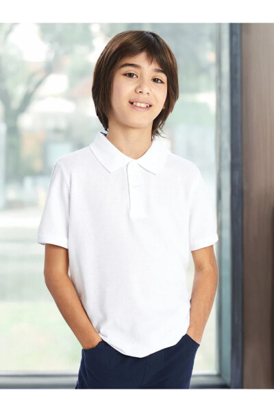 LCW Kids Polo Yaka Basic Kısa Kollu Erkek Çocuk Tişört