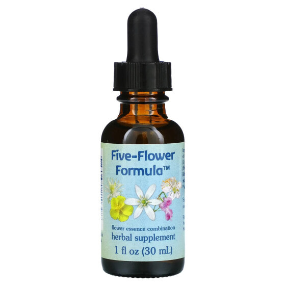 Flower Essence Services, Five-Flower Formula, смесь цветочных эссенций, 30 мл (1 жидк. унция)