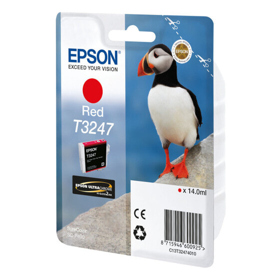 Картридж с оригинальными чернилами Epson T3247 Red Чёрный Красный