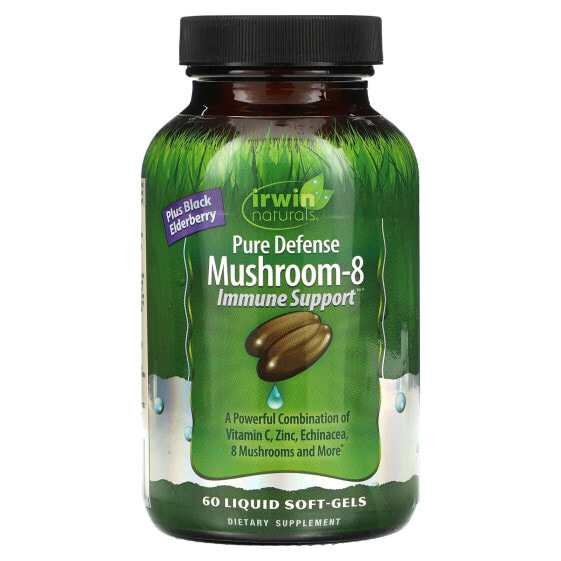 БАД для поддержки иммунитета Irwin Naturals Pure Defense Mushroom-8, 60 капсул