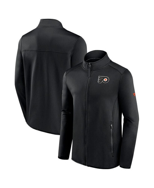 Men's Black Philadelphia Flyers Authentic Pro Rink Fleece Full-Zip Jacket
