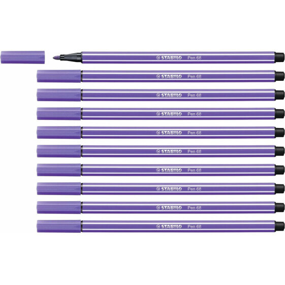 Фетр Stabilo Pen 68 Фиолетовый (10 Предметы)