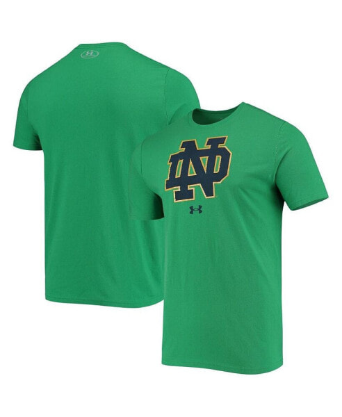 Men's Kelly Green Notre Dame Fighting Irish School Logo Performance Cotton T-shirt