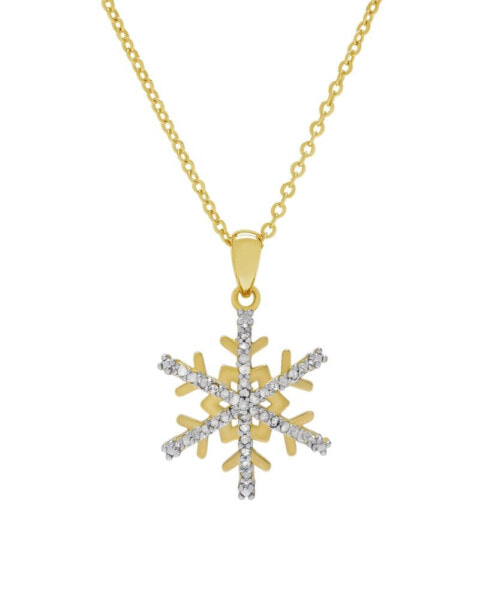 Cubic Zirconia Snowflake Pendant Necklace