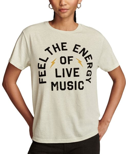 Women's Feel The Energy Of Live Music Crewneck T-Shirt