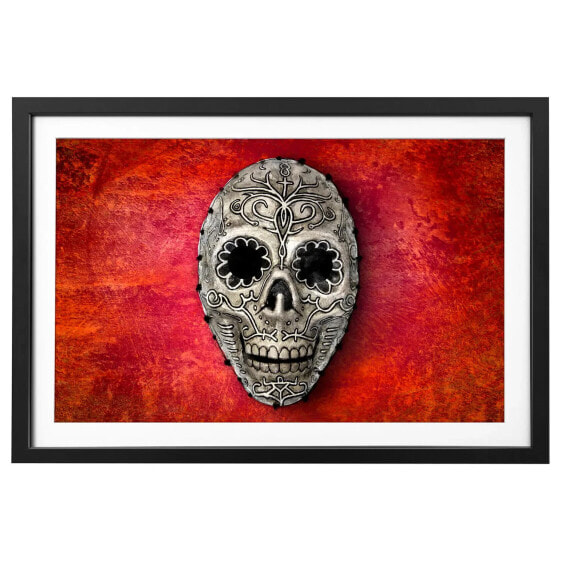 Bild Skull On Red