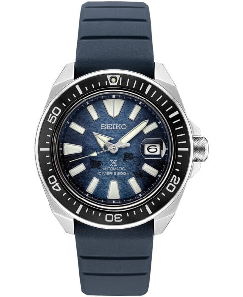 Men's Automatic Prospex Diver Dark Blue Silicone Strap Watch 45mm