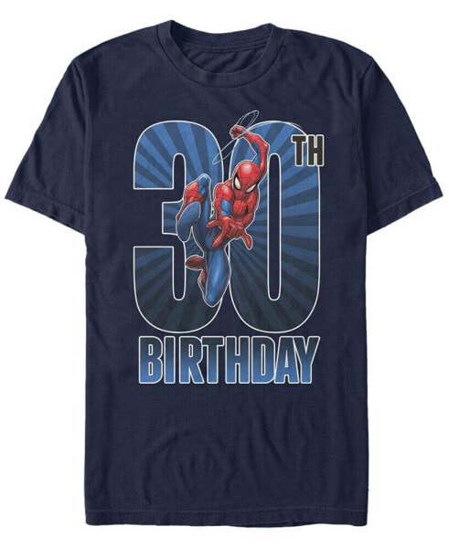 Men's Marvel Spider-Man Swinging 30th Birthday Short Sleeve T-Shirt