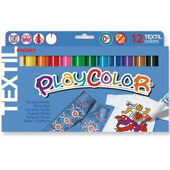 Темперные краски Playcolor Разноцветные Solid 12 предметов