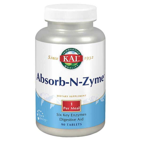 Пищевые ферменты для поддержки пищеварения KAL Absorb-N-Zyme 90 таблеток