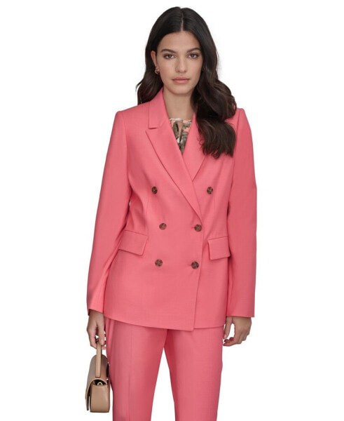 Women's Double-Breasted Long-Sleeve Blazer