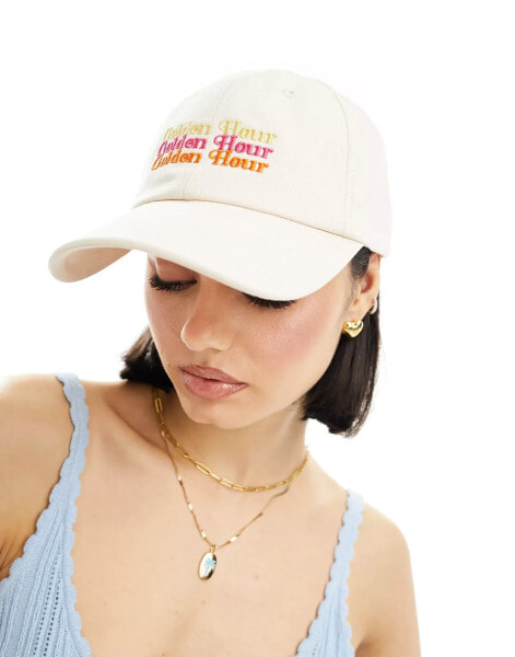 My Accessories golden hour baseball cap in beige