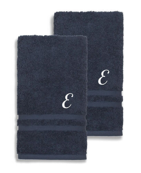 Textiles Turkish Cotton Personalized 2 Piece Denzi Hand Towel Set, 30" x 16"