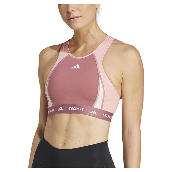 ADIDAS Techfit High Neck Colorblock sports bra medium support