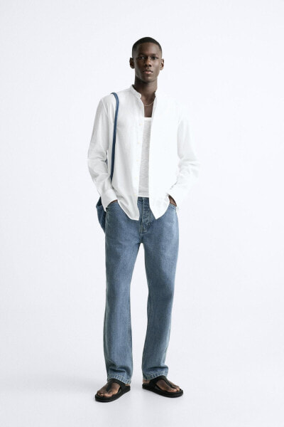 CREASED-EFFECT COTTON SHIRT