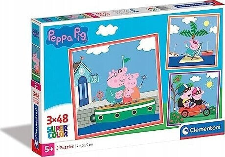 Clementoni Clementoni Puzzle 3x48el SuperColor square Świnka Peppa. Peppa Pig 25293