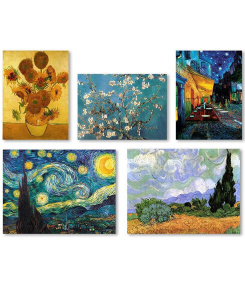 Картины на стену Trademark Global коллекция Винсента Ван Гога 5 шт., 18" x 24"