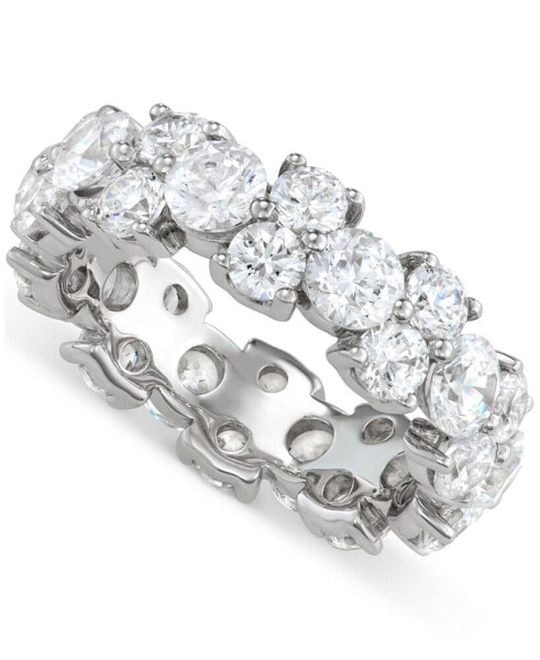 Diamond Cluster Eternity Band (5 ct. t.w.) in 14k White Gold