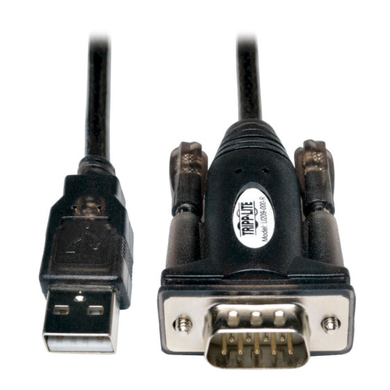 Tripp U209-000-R USB-A to RS-232 (DB9) Serial Adapter Cable (M/M) - 5 ft. (1.5 m) - Black - White - 1.52 m - USB A - DB9 - Male - Male