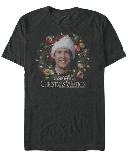 Men's National Lampoon Christmas Vacation Clark Wreath Short Sleeves T-shirt