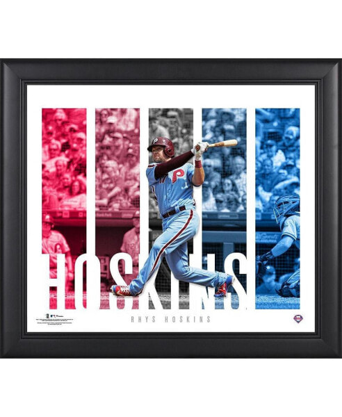 Коллаж с игроком Rhys Hoskins Philadelphia Phillies Fanatics Authentic 15" x 17" - панно