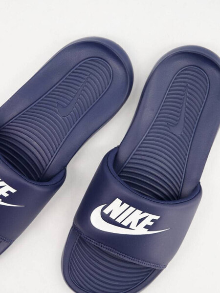 Nike Victori One sliders in navy