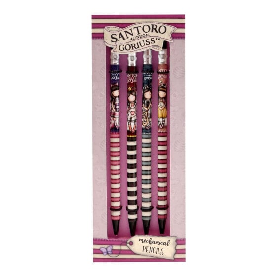 SANTORO LONDON Set Of 4 Mechanical Gorjuss™ Cheshire Cat Pen