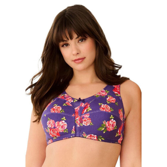 Plus Size Cotton Back-Close Wireless Bra