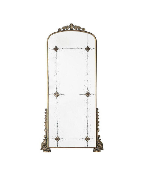 Antique Gold Arched Mirror, Full Length for Living Room