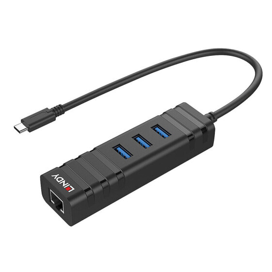 USB-разветвитель LINDY 43249 Чёрный