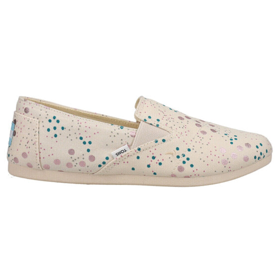 TOMS Redondo Polka Dot Slip On Womens Off White Flats Casual 10018303T