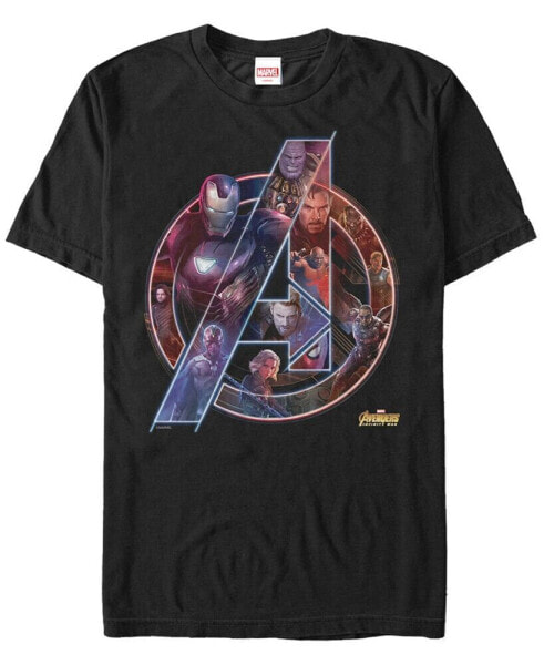 Marvel Men's Avengers Endgame Neon Heros Logo, Short Sleeve T-shirt