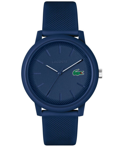 Men's L.12.12 Blue Silicone Strap Watch 42mm