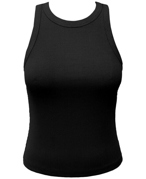 Women's Crewneck Rib-Knit Sleeveless Tank Top, Created for Macy's