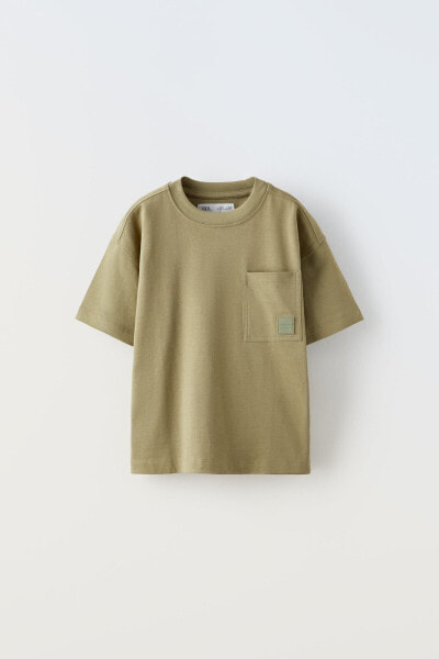 Heavy jersey t-shirt with label pocket