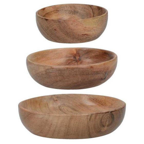 CREATIVE TOPS Set Of Three Wood Serving Bowls