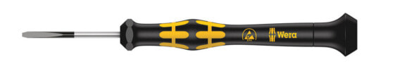 Wera 1578 A ESD Kraftform Micro screwdriver for slotted screws - 13 mm - 13.7 cm - 13 mm - 11 g - Black/Yellow