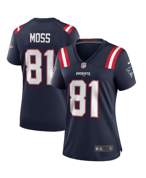 Women's Randy Moss Navy New England Patriots Game Retired Player Jersey