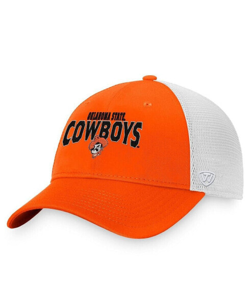 Men's Orange, White Oklahoma State Cowboys Breakout Trucker Snapback Hat