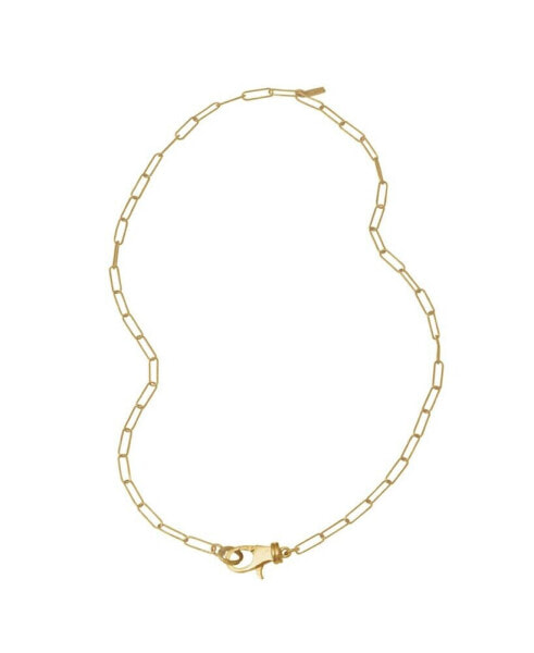 ADORNIA lock Paper Clip Chain Necklace