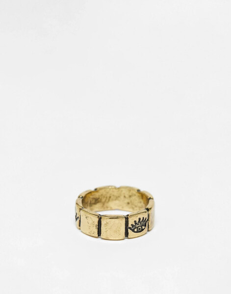 Classics 77 evil eye doodle band ring in gold