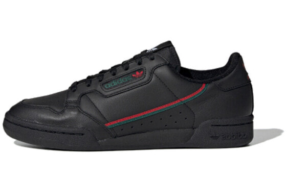 Кеды adidas Originals Continental 80 черно-красно-зеленые 低帮板鞋 男女同款