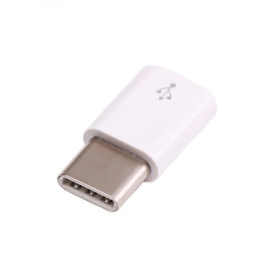 Адаптер USB micro-B - USB-C оригинальный для Raspberry Pi 4 - белый.